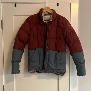 Two-Tone Red and Gray Men's Jacket